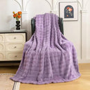YUSOKI Luxury 3D Bubble Throw Blanket 2lb,All Ages,Home Decoration, (Lilac Purple,50 * 60inches) by CozyNest Decor