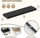 Dreamland 40 Inches Floating Shelves for Wall, 9.3" Deep Long Floating Shelves Set of 2, Large Display & Storage Shelf, Wall Shelf for Bathroom Bedroom Living Room Kitchen Office, Black by CozyNest Decor