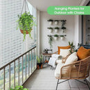 Hanging Planters for Indoor Outdoor Plants, 2 Pack Self Watering Hanging Pot with Drainage Holes, Removable Tray & 2 Kinds of Plant Hangers, 10'' Hanging Flower Pots for Home Garden Decor, Green by CozyNest Decor