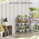 GIOTORENT Plant Stand Outdoor Indoor 3 Tier Metal Waterproof - 29.1" Plant Shelf for Patio, Balcony, Living Room, Large Capacity Tiered Plant Rack, Black by GreenHaven Gardens