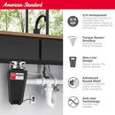 American Standard 10-US-AS-7-SL Garbage Disposal Anti-Jam Stainless Steel Food Waste Grinding System, Slim Line, 3/4 HP, Black by CozyNest Decor