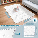 Baby Foam Play Mat-72”x 48” Baby Playmat,6-Piece Interlocking Foam Floor Tiles,Puzzle Mat for Infants and Toddlers,Waterproof,Non Toxic Play Mat for Tummy Time Mat(Arrow) by TinyTreasures Baby Boutique