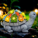 Solar Turtle Statue Garden Decor for Outside with Succulents and 7 LED Lights – 10.3 Inch Cute Lawn Ornaments for Patio, Porch, Balcony & Yard – Unique Birthday Gifts for Women Mom Grandma Wife by CozyNest Decor