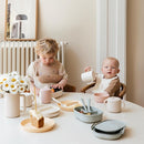 mushie Round Dinnerware Plates for Kids | Made in Denmark, Set of 2 (Soft Lilac) by TinyTreasures Baby Boutique