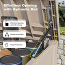 Vixzen 150 Gallon Resin Deck Box, Lockable Outdoor Storage Box for Patio Cushions Storage Furniture,Garden Tools, Pool Supplies, Weatherproof and UV Resistant- Light Brown by CozyNest Decor