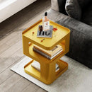 Gold Side Table,Modern end Table,Unique nightstand,Bedside Tables,Metal Accent Side Table with Storage for Living Room Bedroom Couch,no Assembly Required by CozyNest Decor