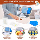 PIIOSER Breast Milk Cooler Bag with 2 Ice Pack, Fit 6 Freeze Breastmilk Storage Bags Up to 8Oz, Insulated Baby Bottles Tote Bag for Daycare and Breastfeeding Mom, Black(Cream-XS) by TinyTreasures Baby Boutique