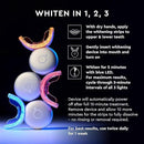 MOON LED Teeth Whitening Kit - Platinum Teeth Whitener Device + 28 Dissolving White Strips - Yellow, Blue, + Red Light Therapy Whitening Tray for Gum Health and Fresh Breath (4 Piece Kit) by CozyNest Decor