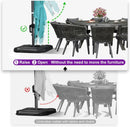 PURPLE LEAF 11.5' X 11.5' Telescopic Patio Umbrella Outdoor Cantilever Umbrella Square Up Down Lifting Offset Umbrella with 360-degree Rotation for Garden Deck Pool Patio Turquiose by GreenHaven Gardens