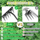 Gardenia Iron Weeding Rake, Iron Rake 2.0 for Gardening and Weeding, Detachable Double-Edged Blade Design Carbon Steel Heavy-Duty Weed Rakes,Hand Weed Puller Tools for Lawn Yard Garden Farm (6 teeths) by GreenHaven Gardens