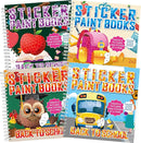 4Pcs Back to School Paint by Sticker Books Sticker by Number Books Activity Book Puzzle Book Craft Art Gift School Bus Apple Owl Alarm 32 Pictures by TinyTreasures Baby Boutique