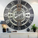 The Gears Clock Real Moving Gear Wall Clock England Line (Vintage Black, 36 inches (90 cm)) by CozyNest Decor