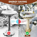 Bird Bath Heater Pond Heater 70W Shallow Water Pond deicer Energy-Saving, thermostatically Controlled Winter Outdoor with a Protective Socket Cover (with Water Pump) by GreenHaven Gardens