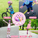 Kids Bike Helmet with DIY Stickers and Knee Pads Elbow Pads Wrist Guard Set for Ages 3-8-14 Toddler Boys Girls Helmet for Roller Skates Cycling Skateboarding Bicycle Scooter by TinyTreasures Baby Boutique