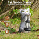 Solar Cat Garden Statue: Outdoor Cat Statues for Garden with Lights for Yard Art Lawn Ornaments Porch Patio Balcony Home House - Gardening Gifts for Women Grandma Mom by CozyNest Decor