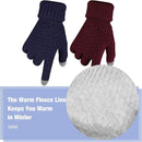 Geyoga 2 Pairs Women's Winter Touch Screen Gloves Soft Warm Fleece Lined Knit Elastic Cuff Winter Texting Gloves by TinyTreasures Baby Boutique