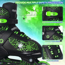 Nattork Kids Adjustable Inline Skates with PU Flash Wheels, Fun Roller Skates for Ages 4-12, Indoor/Outdoor Birthday Gift for Son and Grandson by TinyTreasures Baby Boutique