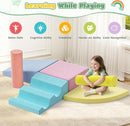 Lischwert Foam Climbing Blocks for Toddlers 1-3, 6pcs Soft Play Set with Crawling Exploration Toys, Indoor Outdoor Infant Safe Blocks for Baby Gym Toddler Playground by TinyTreasures Baby Boutique