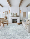 LIVEBOX Washable Area Rug 6x9 Rugs for Living Room Dining Room Under Table, Non-Slip Boho Neutral Carpet for Bedroom, Low-Pile Farmhouse Soft Carpets for Nursery Room Playroom, Grey by TinyTreasures Baby Boutique