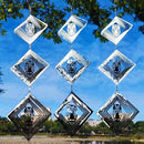 9 Discs Owl Bird Scare Discs Set-Highly Reflective Double-Sided Bird Reflectors,Extra Sparkly Owl Wind Spinner Outdoor Garden Decor, Bird Devices Deterrent to Scare Birds Away from Yard Patio Farm by GreenHaven Gardens