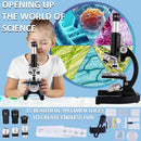 Microscope 40X-2500X Magnification with 4.3-inch Display, Wide-Angle 10X and 25X eyepieces, and Built-in 5-megapixel Camera for School Labs, Animal Husbandry (Black) by TinyTreasures Baby Boutique