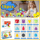 Magnetic Foam Blocks for 3 4 5 6 7 8 Toddler 18PCS Magnetic Building Blocks Sensory Toys Soft & Comfortable Travel Bath for Boys Girls by TinyTreasures Baby Boutique