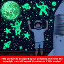 1017Pcs Glow in The Dark Stars for Ceiling Glow in The Dark Moon and Space Wall Decals Luminous Astronaut Universe Planet Galaxy Wall Stickers for Kids Boys Girls Bedroom Green by TinyTreasures Baby Boutique
