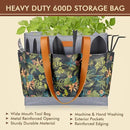 YAUNGEL Garden Tools - 10Pcs Garden Tool Set Heavy Duty Stainless Steel Gardening Supplies Hand Tools with Wooden Handle, Storage Tote Bag, Ideal Gardening Gifts for Women and Men, Black by GreenHaven Gardens