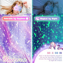 Unicorns Gifts for Girls Kids Toys 3 4 5 6 7 8 9 10 Years Old with LCD Writing Tablet/Glowing Blanket/Unicorn Bracelet/Eye Mask/Crossbody Bag/ 12PCS Purple Teen Girl Birthday Christmas Unicorn Toy by TinyTreasures Baby Boutique