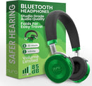 Puro Sound Labs JuniorJam Plus Volume-Limiting Wireless Bluetooth Headphones for Kids, Secure Audio with Adjustable On-Ear Design, 22-Hour Battery, Ideal for Tablets, Smartphones & PCs - Green by TinyTreasures Baby Boutique