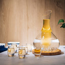 Sake Carafe Set 6 Sake Glass Set 8 5 Oz Glasses For Warm Or Cold Japanese Wine Drinking With A Woode by The Wine Savant