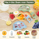 Baby Breastmilk Popsicle Molds & Baby Fruit Feeder (6 Pack), WAJIAYON Baby Food Freezer Tray Storage Containers, Silicone Teething Pacifier Feeder and Teether for Babies,Moss and Fawn Baby Feeder by TinyTreasures Baby Boutique