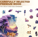 Jigfoxy Wooden Puzzles for Adults, Starry Night Fawn Wood Puzzles Adult, Unique Animal Shape Wooden Jigsaw Puzzles for Adults, Birthday Gifts for Puzzle Lovers, Family, Friend (S-8.5 * 8.5in-100pcs) by TinyTreasures Baby Boutique