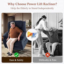 Three Motor Large-Wide Power Lift Chairs Recliners for Big and Tall Elderly, 180° Lay Flat Lift Chair, Infinite Position, Power Headrest, Heat & Vibration Massage (Plush Flannel, Navy Blue) by CozyNest Decor
