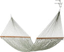 Hatteras Hammocks Deluxe Green Oatmeal Heirloom Tweed DuraCord Rope Hammock – 13 ft. x 60 in., 2-Person, 450 lb Capacity, Cumaru Spreader Bar, Zinc-Plated Hardware – Handcrafted in The USA by GreenHaven Gardens