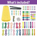 Chilpals Friendship Bracelet Making Kit for Girls,Arts and Crafts for Kids Ages 8-12,Birthday Gifts Ideas for Girl 7 8 9 10 11 Year Old - 2 in 1 Bracelets String Maker Toys Set (Yellow) by TinyTreasures Baby Boutique