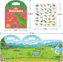 Reusable Sticker Book for Toddlers, Sticker Books for Toddlers 2-4 Years, Airplane Travel Essential for Kids, Stickers for Kids 2 3 4 5 6 Year Old Girls Boys (Dinosaurs) by TinyTreasures Baby Boutique