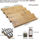 Bamboo Spice Rack Drawer Organizer - 8 Piece Set - 8" or 16" Wide by CozyNest Decor