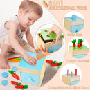 Wooden Montessori Toys for 1+ Year Old, 9 in 1 Learning Educational Toys for Toddler with Educational Box, Xylophone, Pound Bench, Shape Puzzle and More, Baby Toy Gift for 12-18 Months by TinyTreasures Baby Boutique