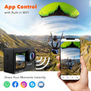 Eagle i15 ProMax Real 4k30FPS 20MP WiFi Action Camera Touch Screen EIS Stabilization Dual Screens Underwater Waterproof Sports Camera, 2 Batteries, Dock, External Microphone, Accessories Kit by TinyTreasures Baby Boutique
