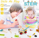 KIDWILL Tool Kit for Kids, 36-Piece Wooden Toddler Tools Set Includes Tool Box, Montessori Educational Stem Construction Toys for 2 3 4 5 6 Year Old Boys Girls, Best Birthday Gift for Kids by TinyTreasures Baby Boutique