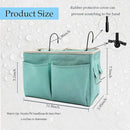 2-Pack Bedside Caddy Bedside Hanging Storage Basket Multi-Function Organizer Caddy for Bunk and Hospital Beds Dorm Rooms Bed Rails, Can be Placed Glasses Books Mobile Phones（2pcs Green） by CozyNest Decor