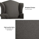 Accent Chair, High Back Upholstered Armchair with High Resilience Sponge & Wood Legs, Mid-Century Modern Comfy Single Sofa Reading Chairs for Living Room, Bedroom (Dark Grey, Set of 1) by CozyNest Decor