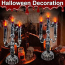 TURNMEON 2 Pack Halloween Candles Halloween Decorations LED Flame Less Candelabra 3-Flickering Lamp Light Up Battery Operated Candles Holder Spider Decor Indoor Table Home Haunted Party by CozyNest Decor