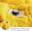 XeGe Luxury Faux Fur Blanket, Yellow Soft 60x90 Fluffy Throw for Bed, Cozy Shaggy Plush Couch Throw, Cute Furry Fuzzy Big Blanket for Kids Women Men Teen Girls Yellow, 60x90 by CozyNest Decor
