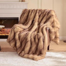 Fluffy Faux Fur Throw Blanket – Super Soft Warm Thick Plush Blanket for Bed, Couch & Office, Cozy Fuzzy Throw with Flannel Backing,60"x80", Brown by CozyNest Decor