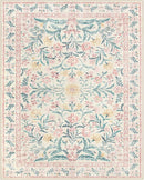 Wonnitar 8 x 10 Area Rugs for Living Room, Boho Large Washable Bedroom Rug 8x10, Soft Pink Floral Carpet Non Slip, Low Pile Indoor Carpet for Girls Room Playroom Nursery by TinyTreasures Baby Boutique