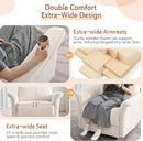 Manual Rocker Recliner Chair with Glider Motion for Nursery, 160° Recline & Wide Armrests - Overstuffed Snowflake Fleece Nursery Chair for Small Spaces, Living Room, Bedroom by TinyTreasures Baby Boutique
