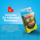 BioSwiss Bandages, Hot Dog Shaped Self Adhesive Bandage, Latex Free Sterile Wound Care, Fun First Aid Kit Supplies for Kids, 24 Count by TinyTreasures Baby Boutique