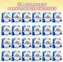 ArtCreativity 24-Pack / 2" Mini Astronaut Paratroopers – Durable Parachute Toys for Kids – Space-Themed Party Favors, Astronaut Piñata Fillers, and Goodie Bag Toys by TinyTreasures Baby Boutique